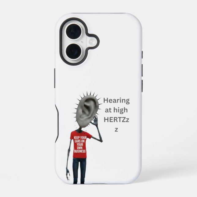 Keep your ears on your own business iPhone 16 case (Back)