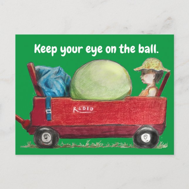 Keep your eye on the ball reminder Postcard (Front)