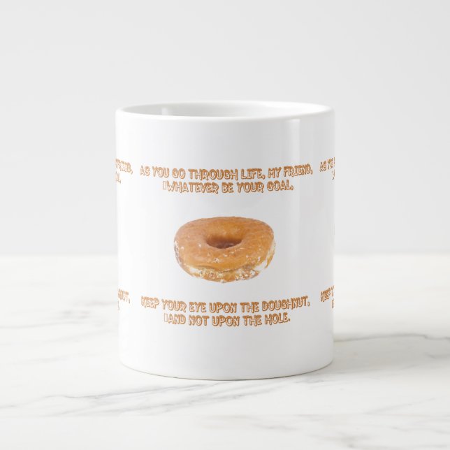 Keep your eye upon the doughnut large coffee mug (Front)