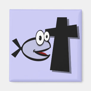Keep Your Eyes on the Cross Magnet