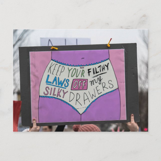 Keep Your Filthy Laws Postcard (Front)