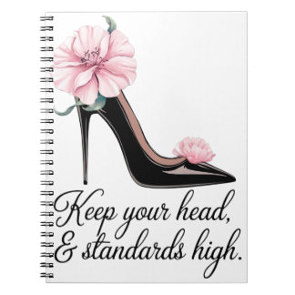Keep your head and standards high Coco Chanel  Notebook