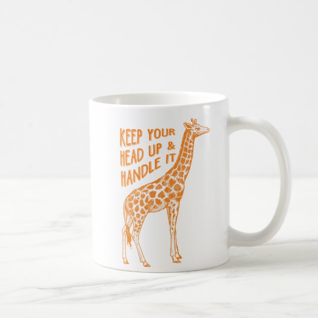 Keep Your Head Up Giraffe | Coffee Mug (Right)