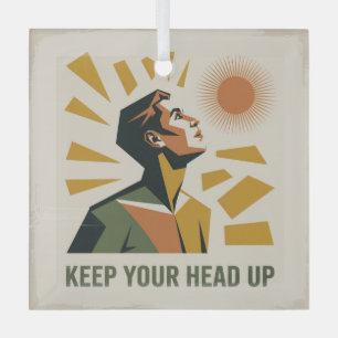 Keep Your Head Up Glass Tree Decoration