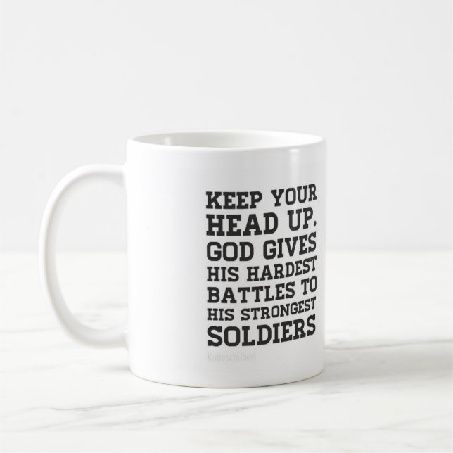 Keep your head up mug! coffee mug (Left)