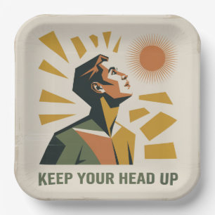 Keep Your Head Up Paper Plate