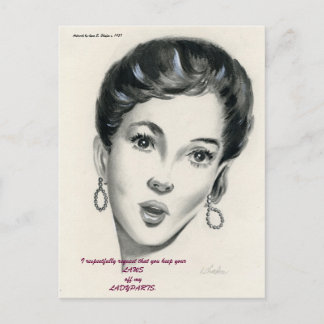 Keep your LAWS off my LADYPARTS postcard