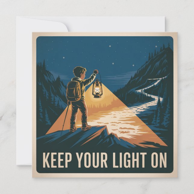 Keep Your Light On Card (Front)
