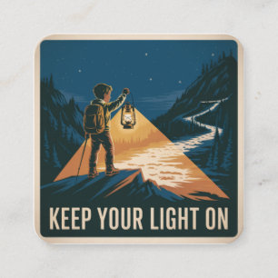Keep Your Light On Enclosure Card