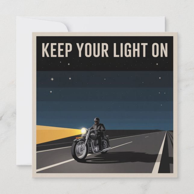 Keep Your Light On Invitation (Front)
