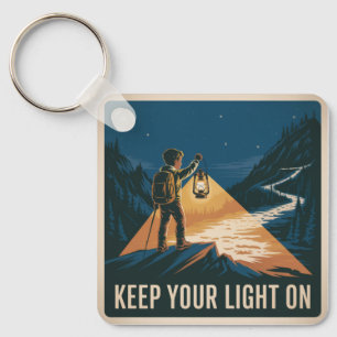 Keep Your Light On Key Ring