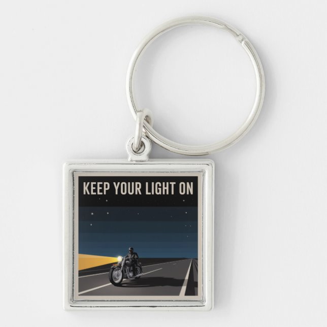 Keep Your Light On Key Ring (Front)