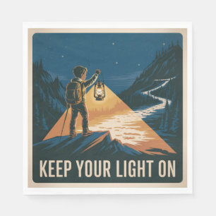 Keep Your Light On Napkin