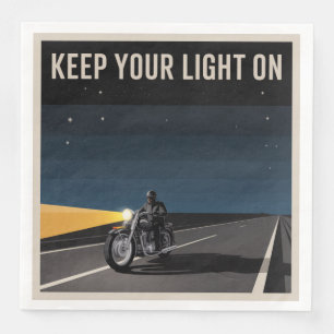 Keep Your Light On Napkin