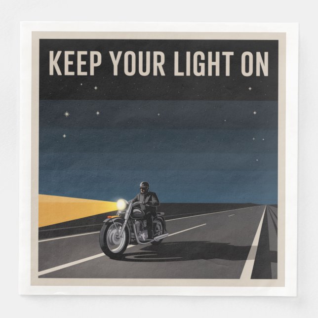 Keep Your Light On Napkin (Front)