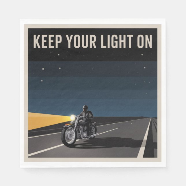 Keep Your Light On Napkin (Front)