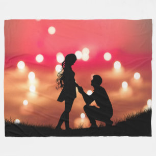 Keep Your Love Warm and Cosy, Engagement Fleece Blanket