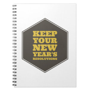 Keep Your New Year's Resolutions Notebook