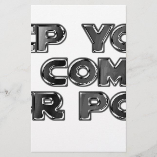 Keep your stupid comments (Front)