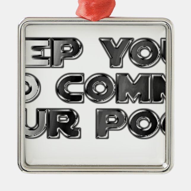 Keep your stupid comments metal tree decoration (Front)