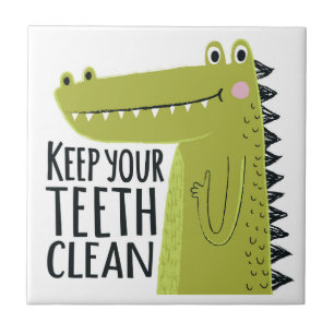 Keep Your Teeth Clean Ceramic Tile