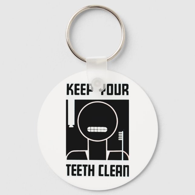 Keep Your Teeth Clean Key Ring (Front)