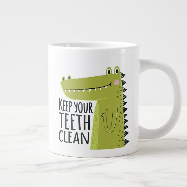 Keep Your Teeth Clean Large Coffee Mug (Right)
