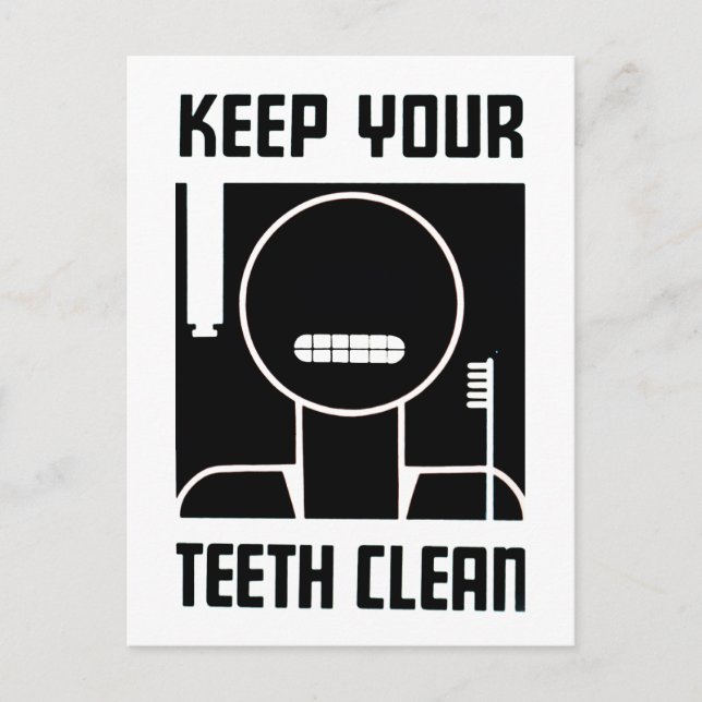 Keep Your Teeth Clean Postcard (Front)