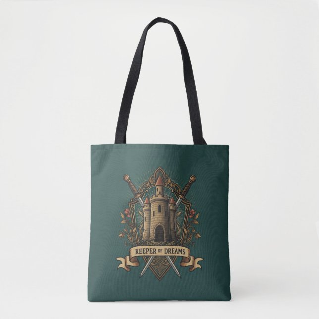 “Keeper of Dreams” Enchanted Castle Tote Bag  (Front)
