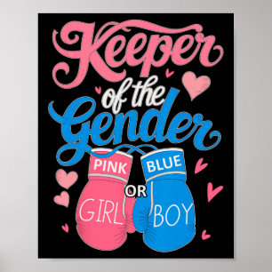 Keeper Of Gender Boxing Gender Reveal Family Party Poster