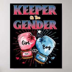 Keeper Of Gender Boxing Gloves Girl Or Boy Boxer E Poster