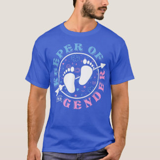 Keeper of Gender Reveal Cute Party Baby Announceme T-Shirt