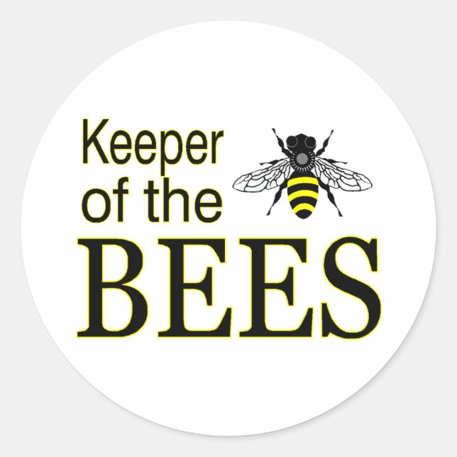 KEEPER OF THE BEES CLASSIC ROUND STICKER (Front)