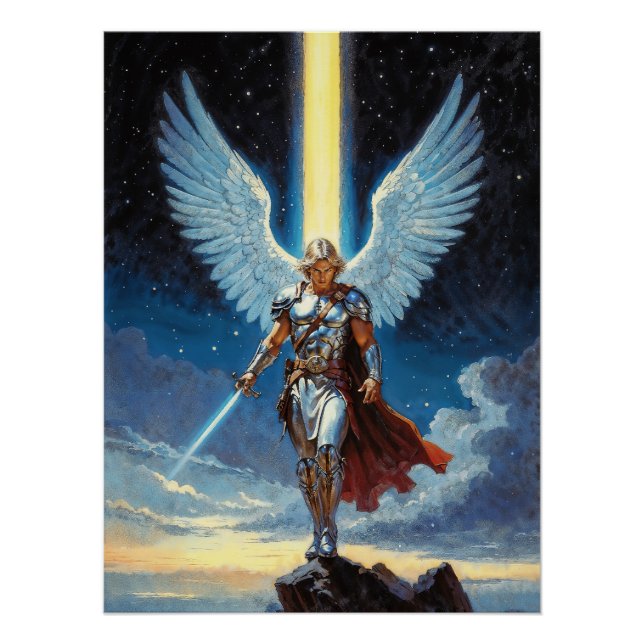 Keeper of the Celestial Gate Archangel Michael Poster (Front)