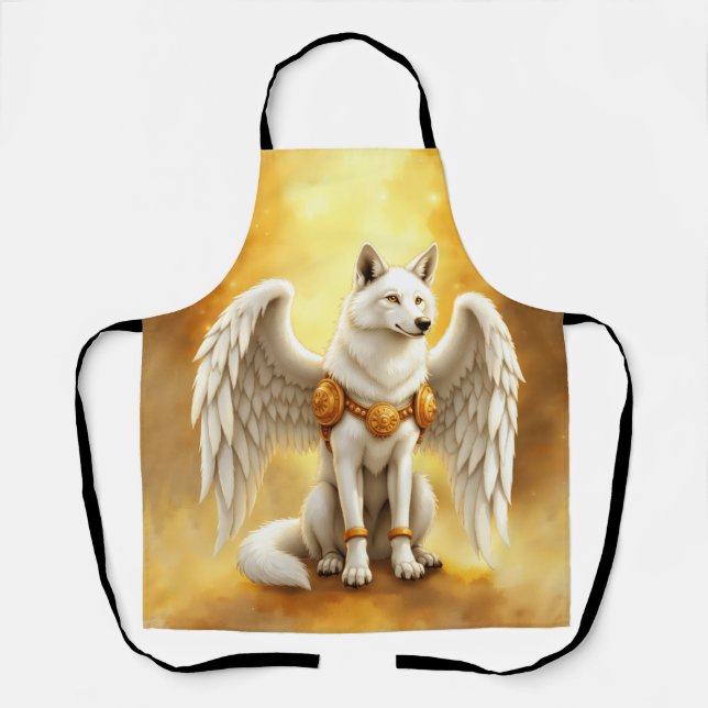 Keeper of the Dawn – The White Winged Wolf.  Apron (Front)