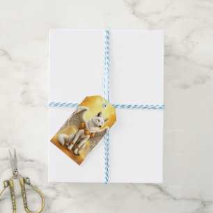 Keeper of the Dawn – The White Winged Wolf.  Gift Tags