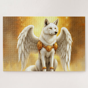 Keeper of the Dawn – The White Winged Wolf. Jigsaw Puzzle