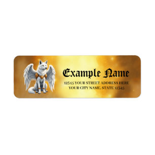 Keeper of the Dawn – The White Winged Wolf Return Address Label