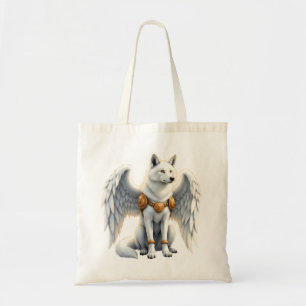 Keeper of the Dawn – The White Winged Wolf. Tote Bag