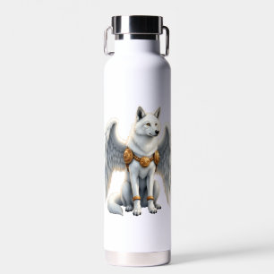 Keeper of the Dawn – The White Winged Wolf. Water Bottle