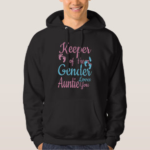 Keeper of the Gender Auntie Gender Reveal Party I Hoodie