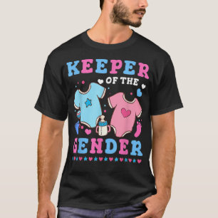 Keeper Of The Gender Baby Gender Reveal Women Men  T-Shirt