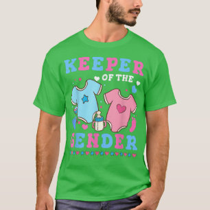 Keeper Of The Gender Baby Gender Reveal Women Men  T-Shirt