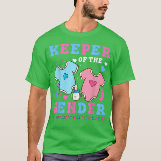 Keeper Of The Gender Baby Gender Reveal Women Men  T-Shirt