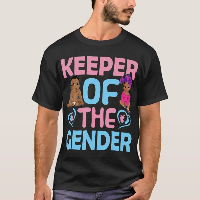 Keeper Of The Gender Baby Party Gender Reveal Anno T-Shirt (Front)