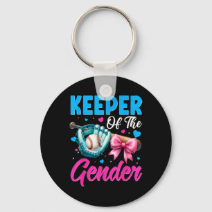 Keeper Of The Gender Bysebyll Or Bows Gender Revea Key Ring