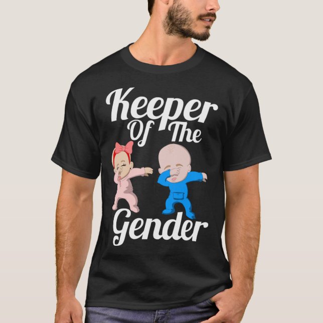 Keeper Of The Gender Cute Gender Reveal Party Coup T-Shirt (Front)