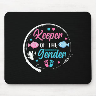 Keeper Of The Gender Fish Gender Reveal Family Par Mouse Pad