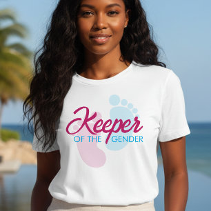 Keeper of the Gender Footprint Baby Shower T-Shirt