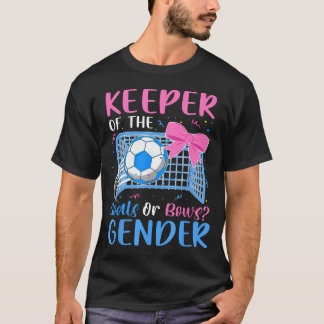 Keeper Of The Gender Goals Or Bows Gender Reveal T-Shirt